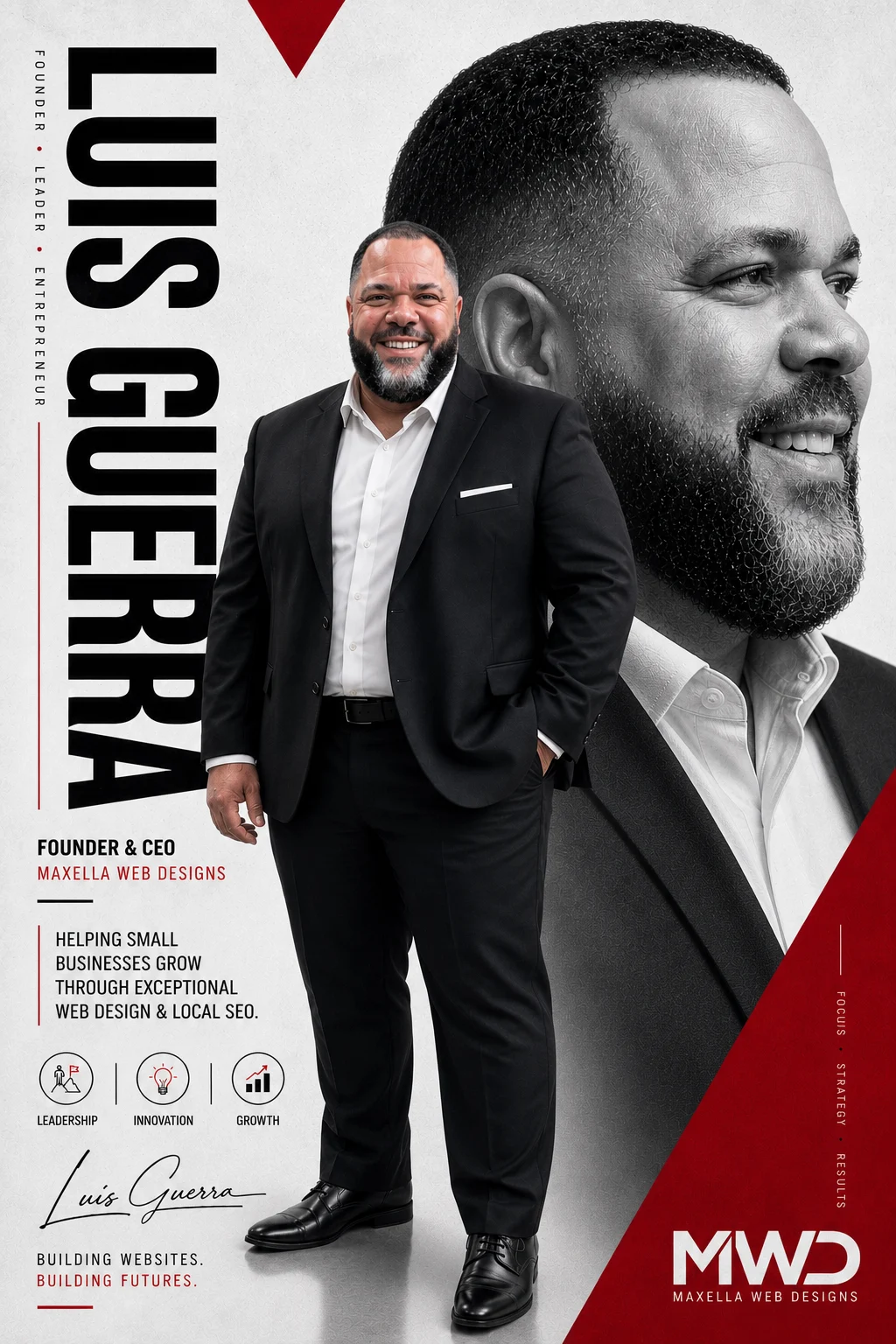 Luis Guerra, founder and CEO of Maxella Web Designs, Hillsborough New Jersey